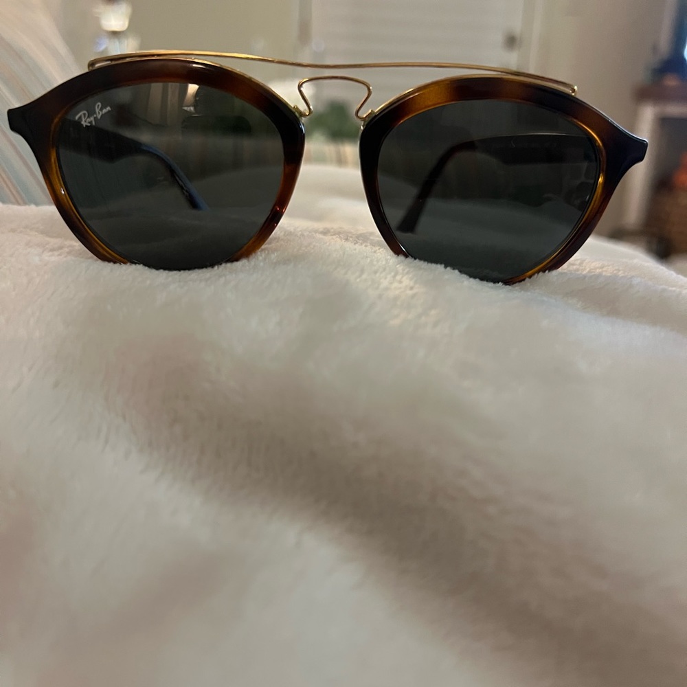 RayBan tortoise with gold.  Never worn.  Make me an offer.  EXPECTING ANY OFFERS